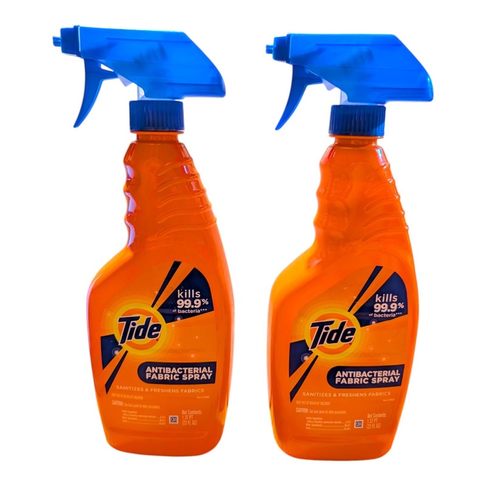 Tide Antibacterial Fabric Spray 22 fl oz 2 Pack Sanitizes Fresh Scent Laundry